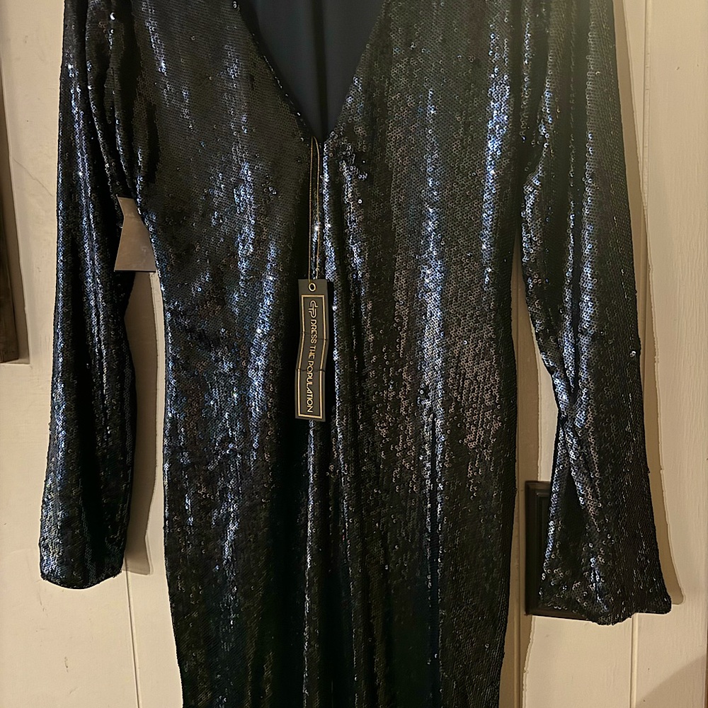 Dress the population sequin dress